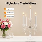 Elegant 5-head Crystal Glass Candle Holder For Beautiful Table Decor
