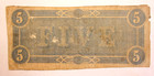 1864  5 Dollar Confederate States Civil War Note Csa Richmond Currency T-69 Vg f