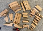 Vtg 90 Pieces Brio Thomas Wooden Train Railway Track Bridge Engine Support    