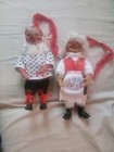Vintage Norwegian Chrisrmas Elf Gnomes  Made Of Rubber  1 Foot Tall 