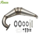 Flmlf Stainless Steel Dominator Exhaust Pipe For 1 5 Losi 5ive T Rv Km X2 Fid Ql