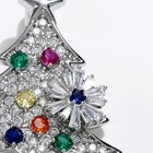 Elegantl Multi-color Christmas Tree 18k Silver-plated Woman s Brooch Pin Jewelry