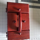 Vintage Singer Sewing Box Accordion Fold Out Wooden Sewing Organizer No Drawer