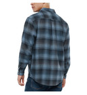 Orvis Men   s Flannel Shirt Regular Fit Heavyweight Cotton Plaid Blue Size L