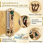 Star Of David Mezuzah With Shema Israel Scroll