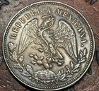 1904 Mo Mexico Un Peso Cap   Rays          Large Historic Silver Coin  Higher Grade 
