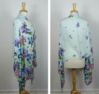 Nwt   39 Vera Bradley Marian Floral Soft Fringe Scarf Wrap Floral Bohemian
