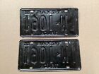 Vintage 1966 Texas Truck License Plate Set 1w 1061