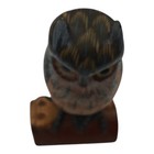 Vintage Primitive Folk Art Hand Carved Painted Wooden Owl Figurine Read  