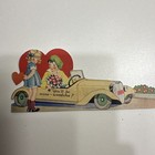 Lot Of 3 Antique Valentine s Die Cut Cards From Early 1920   s  Boat  Car  Cherub 