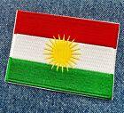 Kurdistan Flag Embroidered Iron-on Patch Rare Kurdish Emblem Middle East Iraq