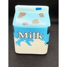 Blue Milk Carton Squishy Slow Rising Foam Stress Toy Holographic Cow Spots