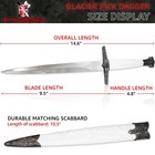 Medieval Dagger Historical Knightly Knife  Stainless Steel Blade  W  Scabbard