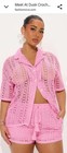 Meet At Dusk Crochet Short Set - Pink