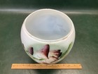Antique Vintage Hand Painted Glass Globe Shade For Gwtw Banquet Parlor Lamp