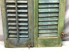 Antique Arch Top 15x68 House Window Wood Louvered Shutters Shabby Old 1341-25b