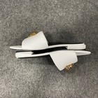 Versace Medusa Leather Slide Sandals Women s Size 9 White 1019229 