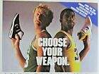 Larry Bird Celtics Magic Johnson Lakers Vintage 1986 Converse Original Print Ad 