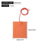 5pcs Silicone Heating Pad 12v 25w Heater Film Flexible Plate 100x80mm Heater Mat