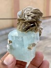 148g Aesthic Aquamarine Crystals With Muscovite From Specimen From Nagar