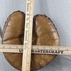 Antique Vintage Baseball Leather Catchers Mitt Glove Genuine Cowhide Brown Read