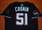 Miami Marlins Declan Cronin Game Worn Used 2025 Jersey W holo   white Sox 