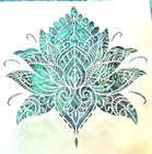 Lotus Flower Stencil- Large 12  - For Painting -  Mandala Boho Wall Art Craft