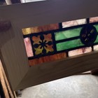 Sg5204 Antique Stained Glass Transom Window 9 75 X 34 75