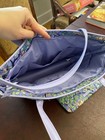 Nwt Vera Bradley  hanging Around Purple Sloth Small Trimmed Purse Tote Wristlet