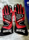 Sparco Tide Htx Rg-9 Racing Gloves Red Black Size 8 Fia 8856-2000 Nos Italy