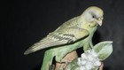 Vintage Andrea By Sadek Parakeet Hand Painted Porcelain Figurine Made In Japan