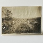 Vintage Sepia Snapshot Photograph People Working In Field Agriculture History