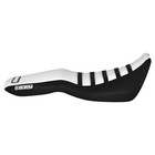 2016-2021 Honda Grom Msx 125 Seat Cover  Black   White W  Black Ribs  -   177