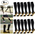 Copper Compression Support Socks 20-30mmhg Graduated Men s Women s 6 Pairs S-xxl