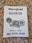 Vintage Mansfield Industries Reporter Model 650 8mm Movie Film Action Editor 