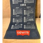 Vintage Mexican Levis Denim Calendar Store Advertising Sign Banner Jeans 1980 s