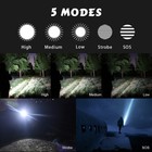 900000lumens Super Bright Zoom Led Flashlight Rechargeable Tactical Xhp70 Torch