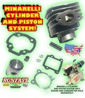 Motorized Bike Cylinder Piston Minarelli 47mm Cylinder Kit For Motorized Bike