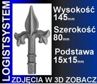 1 Piece Metal Decorative Finial Fence Post 145x80mm Base 15x15 40 106