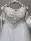      Size 10 Strapless Beaded Wedding Gown New     