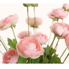 Pink Artificial Silk Flowers Ranunculus Fake Bouquet Floral Wedding Home Decor