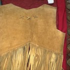 Vintage Native American Ceremonial Vest   reversible 3ft fringe