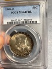 Franklin Half Dollar  1948 D   Pcgs Ms 64 Fbl   100918 