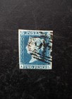 Queen Victoria Gb 2d Blue Sg 14 Used 4 Marg  Clean Pretty Quality Example Vf 
