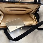 Vintage 1950s Black Pleated Handbag Kiss Lock Purse Classic Evening Bag