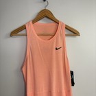 Nike Womens Tennis Dress Medium Salmon Pink Sleeveless Advantage Slim Semi Sheer