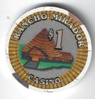 Rare Vintage  1 Casino Chip From Hotel Casino Rancho Mirador  Costa Rica