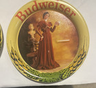 Vintage Budweiser Beer Metal  Advertising Coasters  - Set Of 6