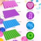 Gummy Candy Molds Silicone With 2 Droppers Pack Of 4 Mini Silicone Molds