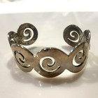Vintage Sterling Silver Tp-35 Signed Taxco Mexico Cuff Bracelet 34 5 Grams